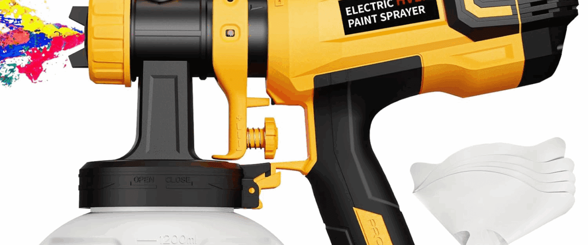 LIFOVE Paint Sprayer – 700W HVLP High Power Electric Spray Paint Gun with Adjustable Spray Width, 4 Nozzles & 3 Patterns, 40 Fl Oz Container